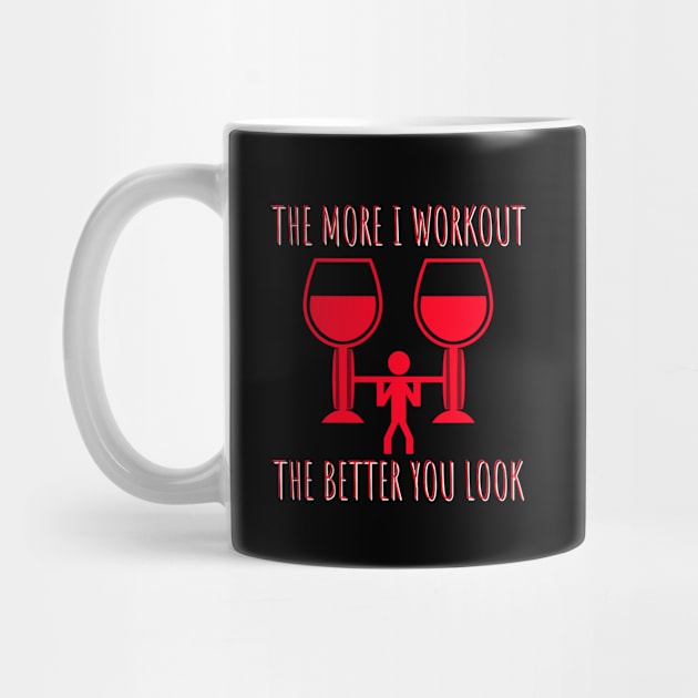 WINE LOVER SARCASTIC WORKOUT SHIRT by ScottyGaaDo